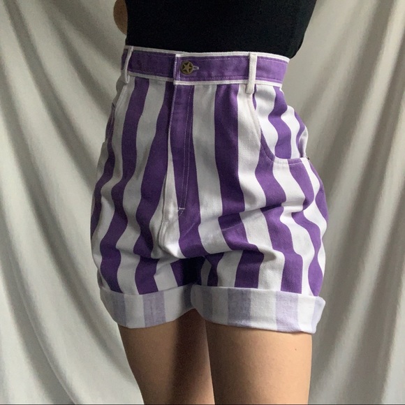 striped vintage shorts